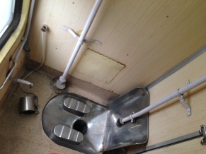 Traditional indian style squat toilet