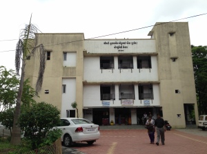 The building that contains the community health office and canteen