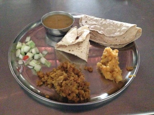 A standard plate we receive in the cafeteria :) Yummy.